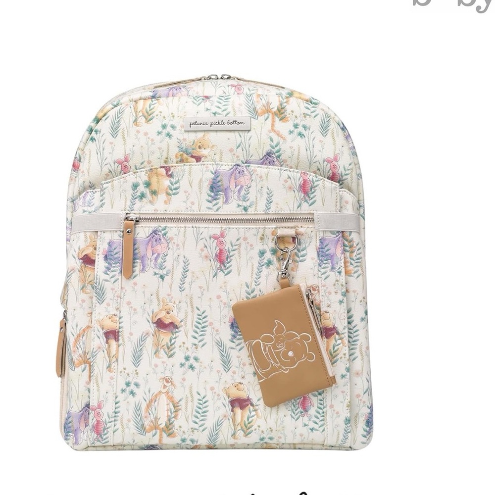 Petunia Pickle Bottom White and Tan Bag with Vintage-Inspired Design